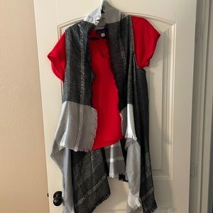Red Blouse and Poncho